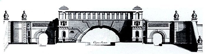 Il grande ponte nel progetto di Vanbrough (1710)